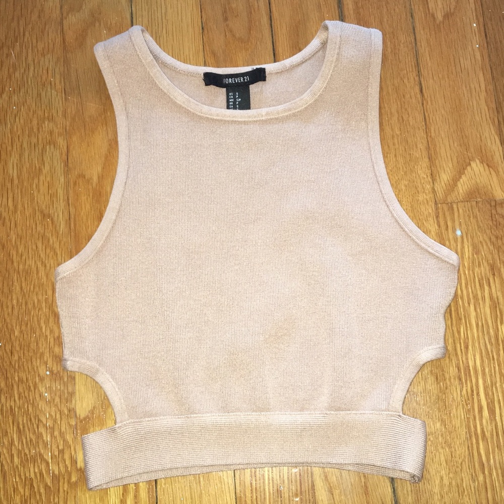 F21 Knit Cut Out Crop Top